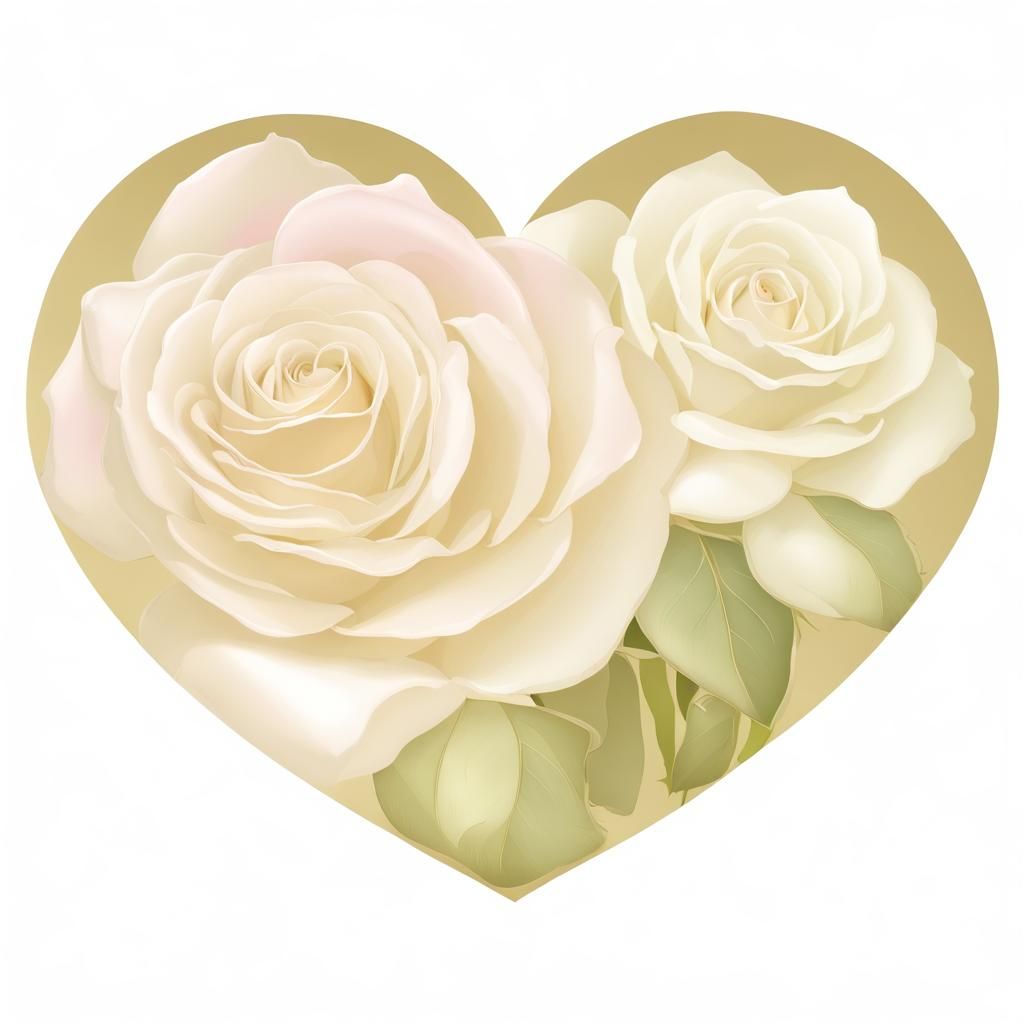 Realistic Pink Roses in Divine Golden Light