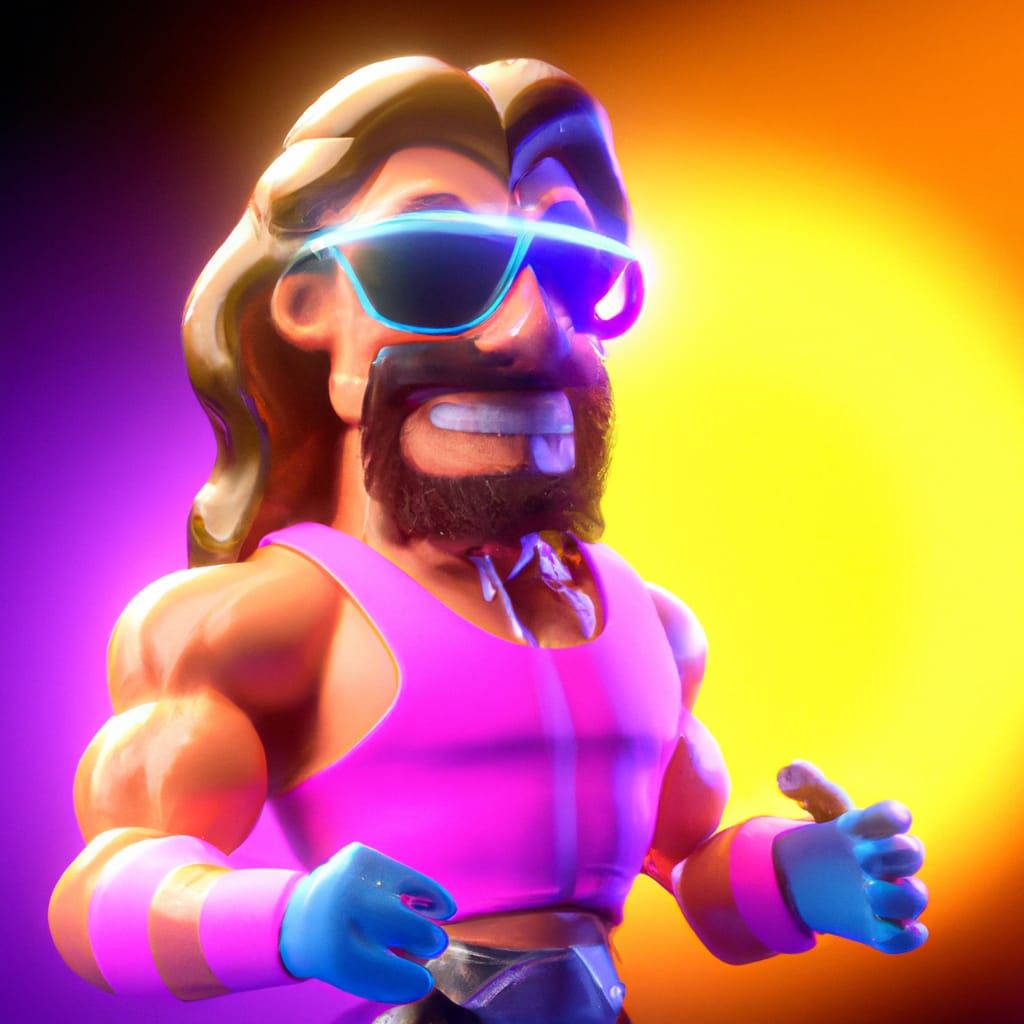 Macho Man Randy Savage: 3D Digital Art