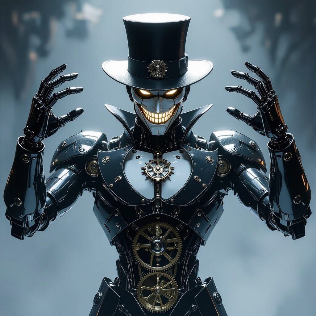 Mechanical JoJo Stand with Four Arms and Top Hat
