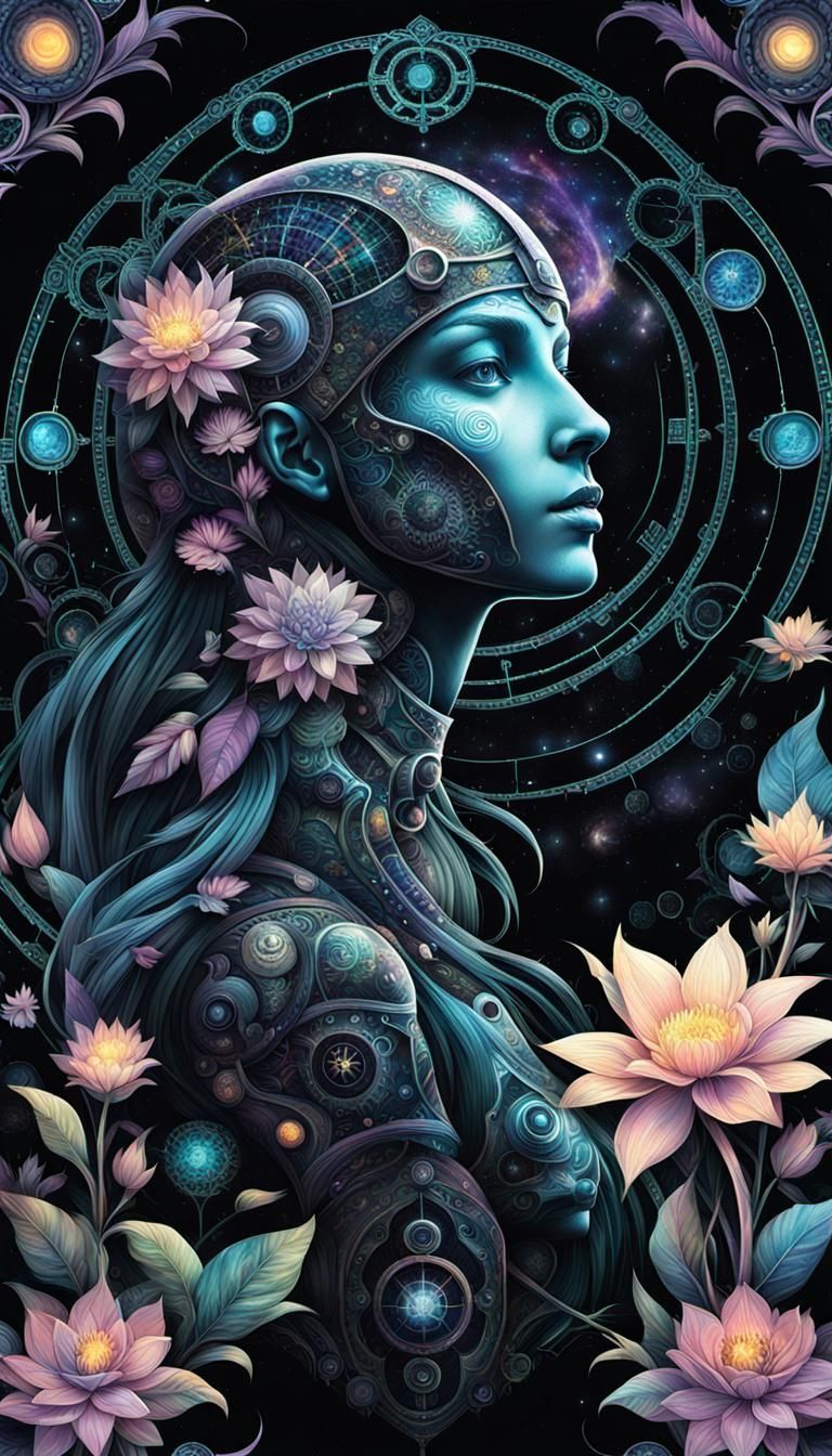 Surreal Sticker Art in Soft Black Palette