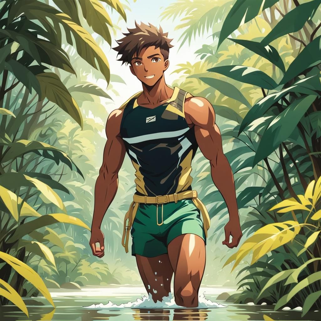 Anime Teen Relaxing by Jungle River