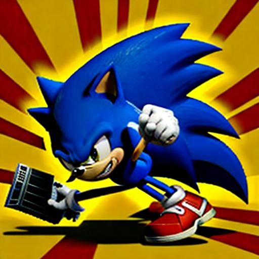 Sonic the Hedgehog as Neo from the Matrix