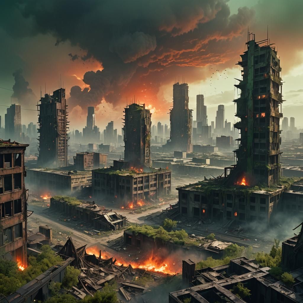 Post-Apocalyptic Wasteland Matte Painting