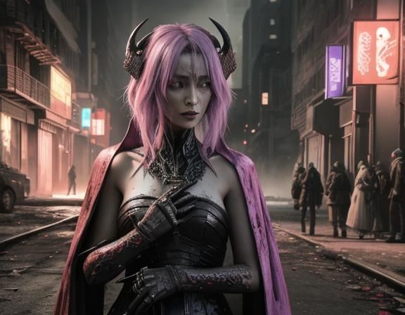 Eerie Dystopian Surrealism with Zombie-like Creature