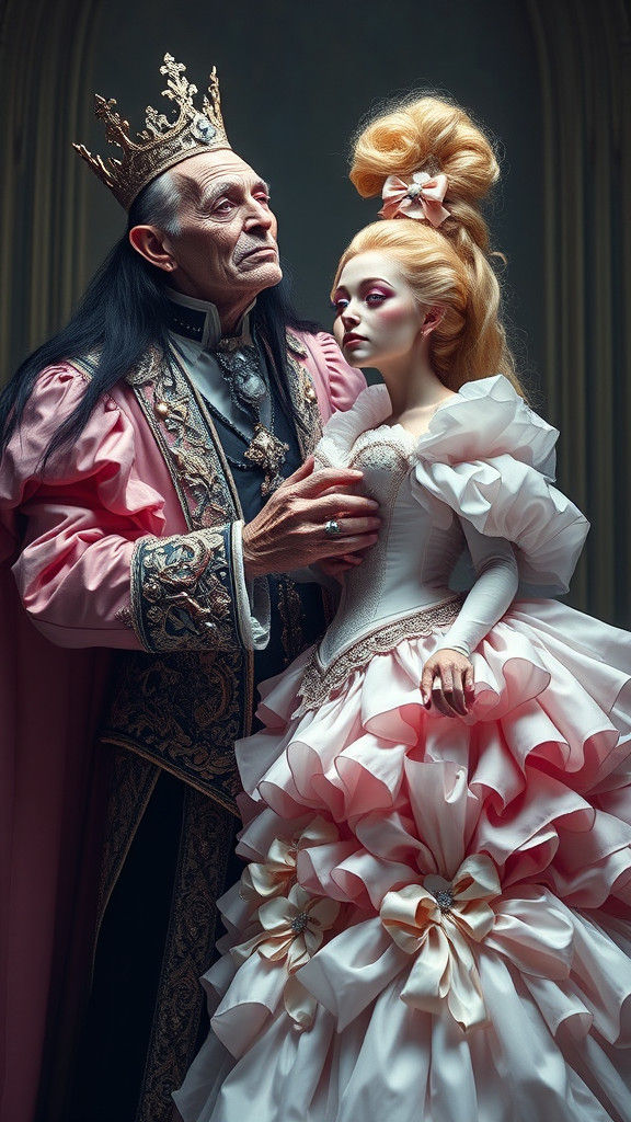 Gothic King Dresses Bride in Baroque Fantasy Style