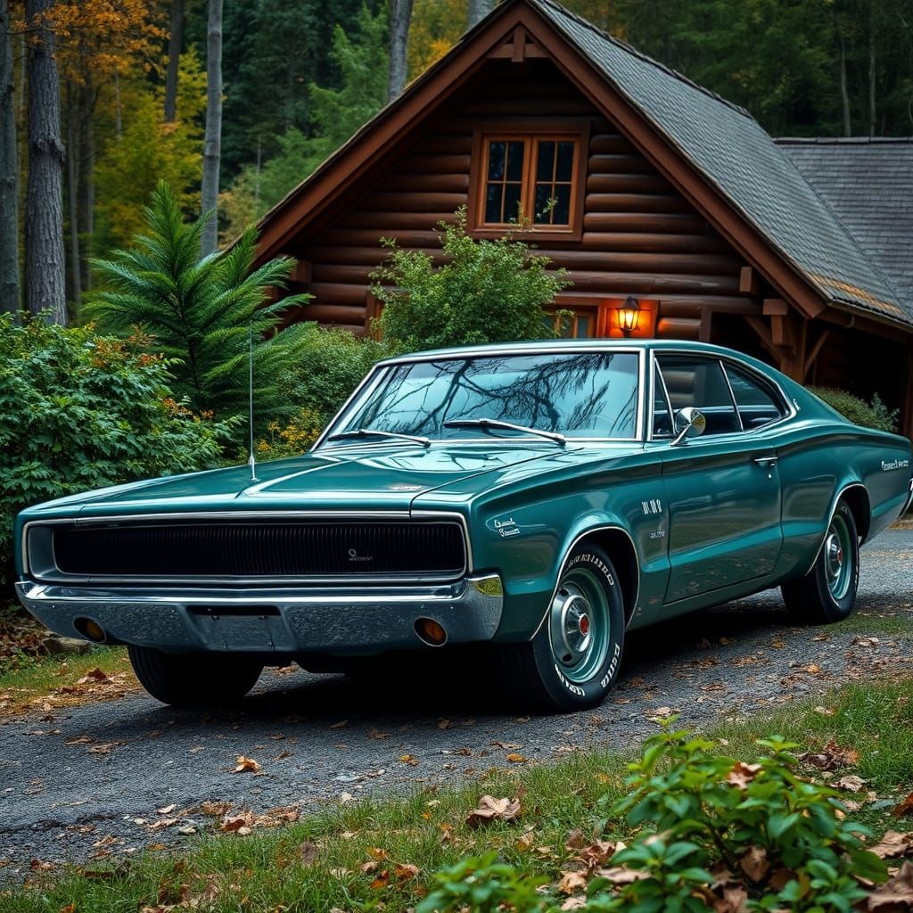1966 Dodge Charger by Mountain Cabin, Hyperrealistic HDR