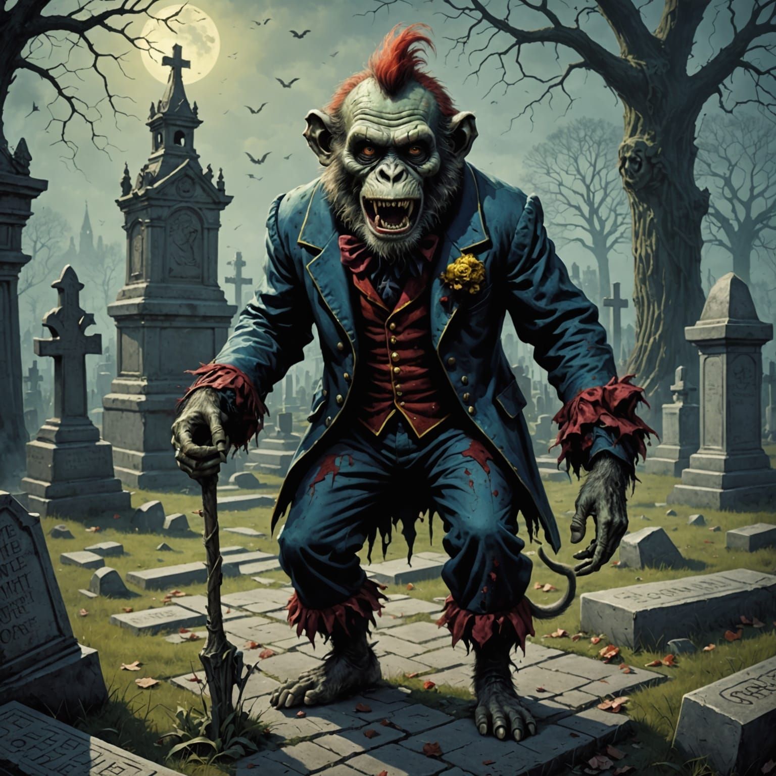 Cemetery Hootenanny with Zombie Monkey Clown