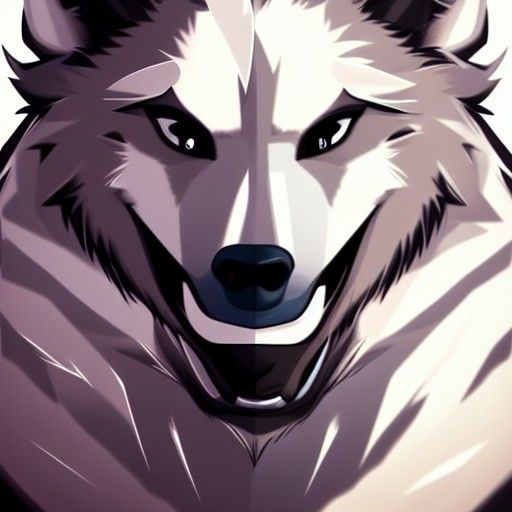 Muscular Human-Wolf Hybrid with Amber Eyes