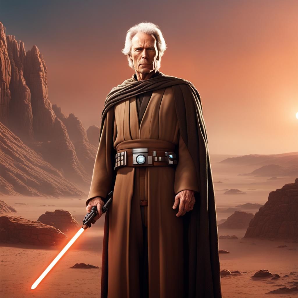 Clint Eastwood as Jedi Knight: Digital Art