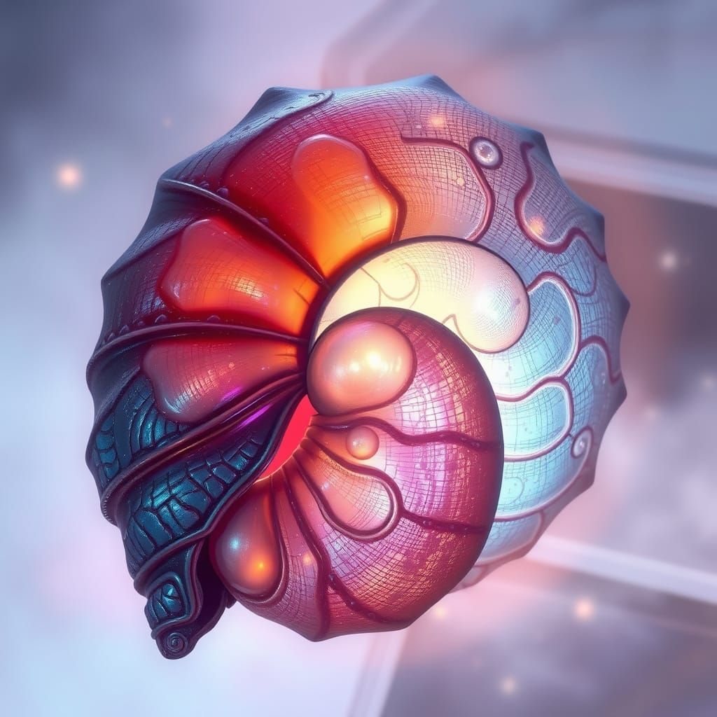 Mysterious Glowing Shell: Fantasy Meets Realism