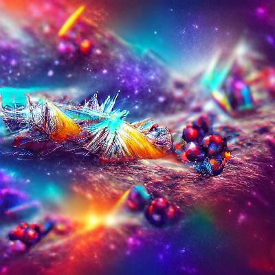 Stunning Crystalline Galaxy with Vibrant Colors