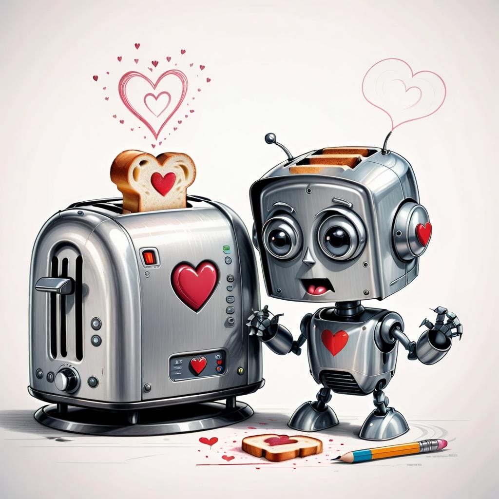 Robot's Toaster Love: Hanna-Barbera Cartoon