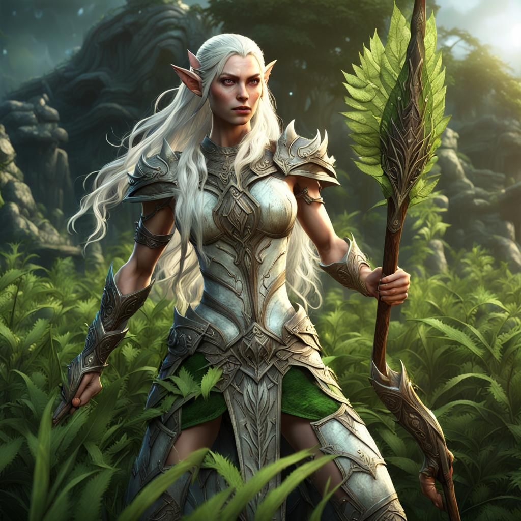 Elven Warrior in Ruined City: 3D Game Cinematic