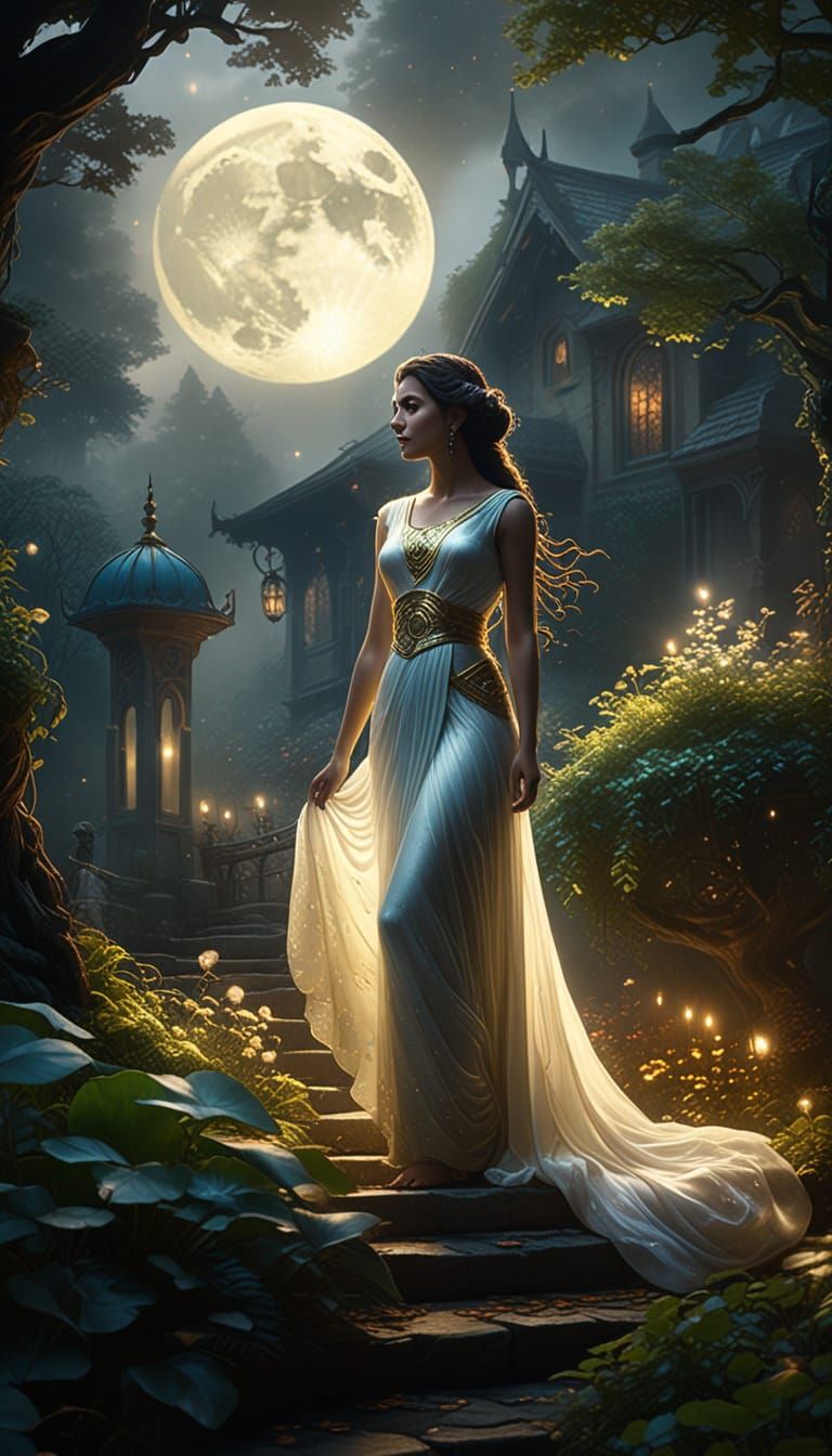 Ethereal Goddess of Nature's Harmony in Cinematic Splendor