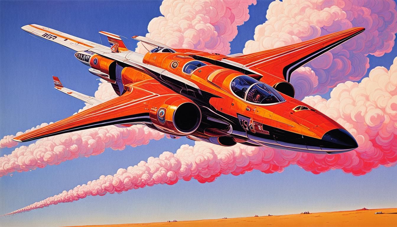 Abstract Art with Complementary Colors and Fine Details