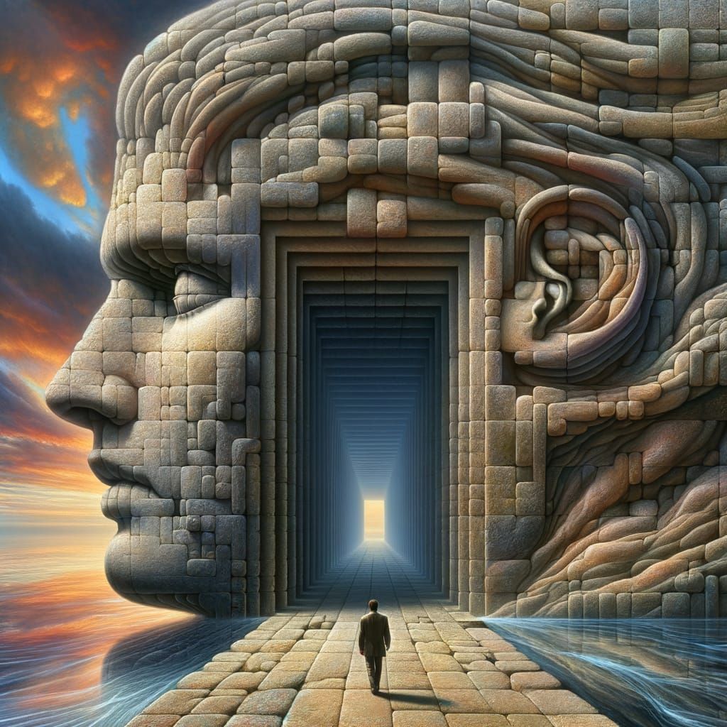 Surreal Entrance to Subconscious in Dalí Style