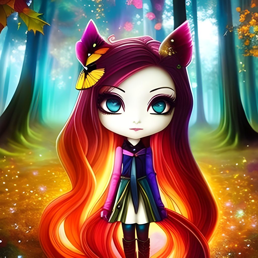Enchanting Autumn Grove: Fantasy Photography and Anime
