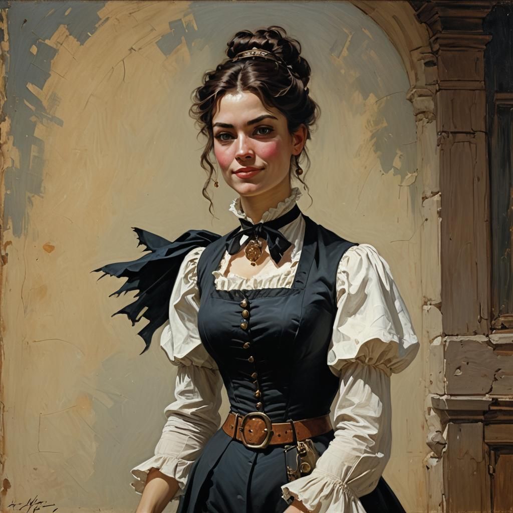 Victorian Noble Burglar Portrait in Frazetta Style