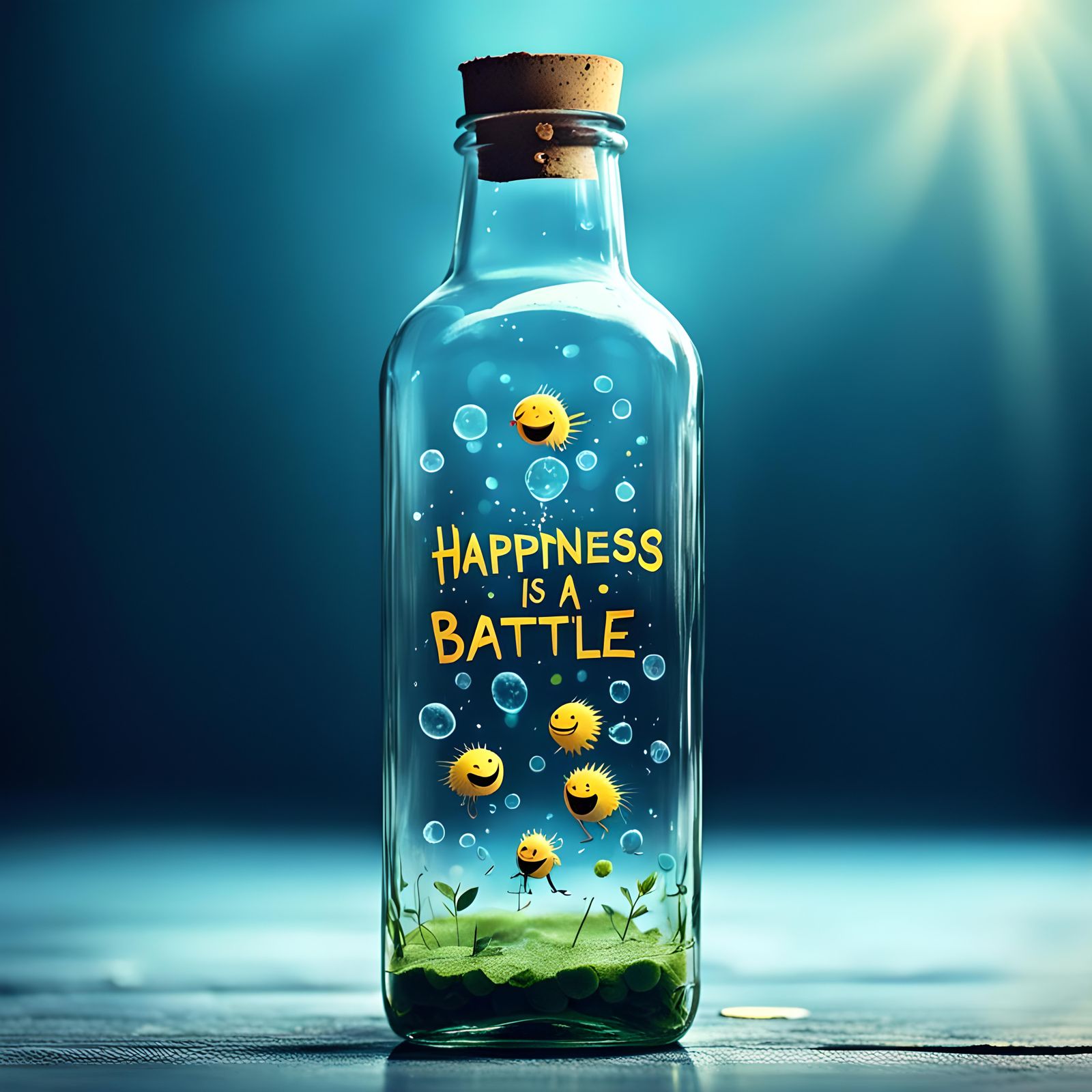 Happiness: A Battle of Bottled Emotion