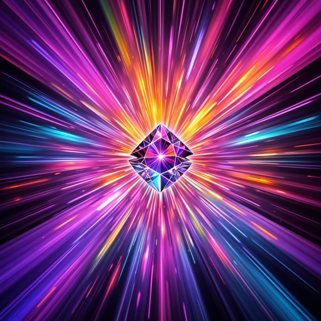 Vibrant Geometric Shapes in Electric Neon Colors