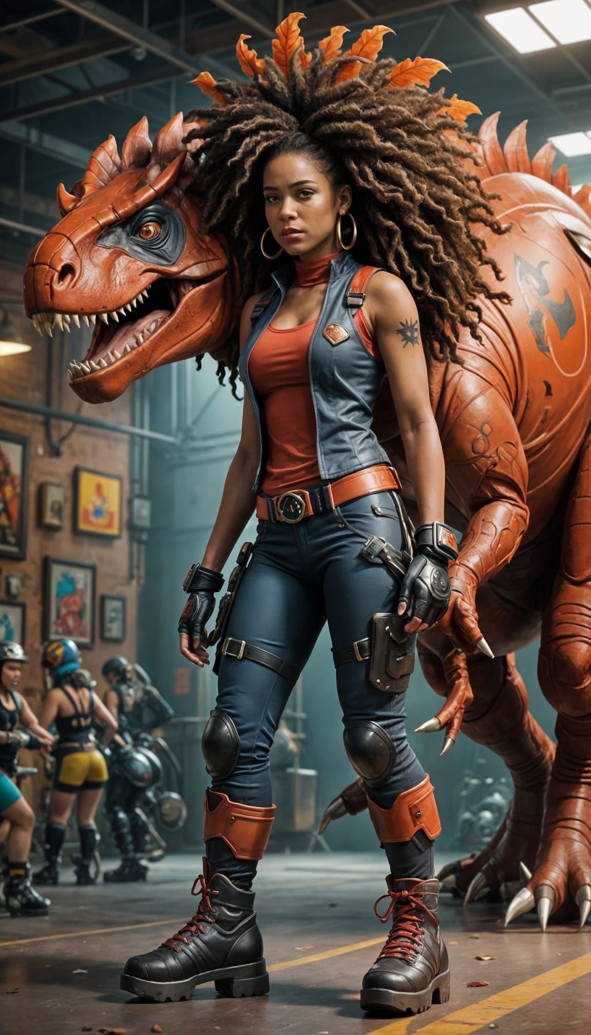 Marvel's Moon Girl in Roller Derby Gear, Confidently Standin...