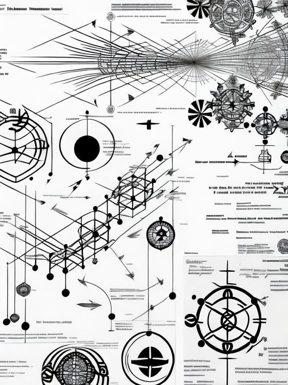 Ornate Technical Illustration of Graphic Notation Sheet