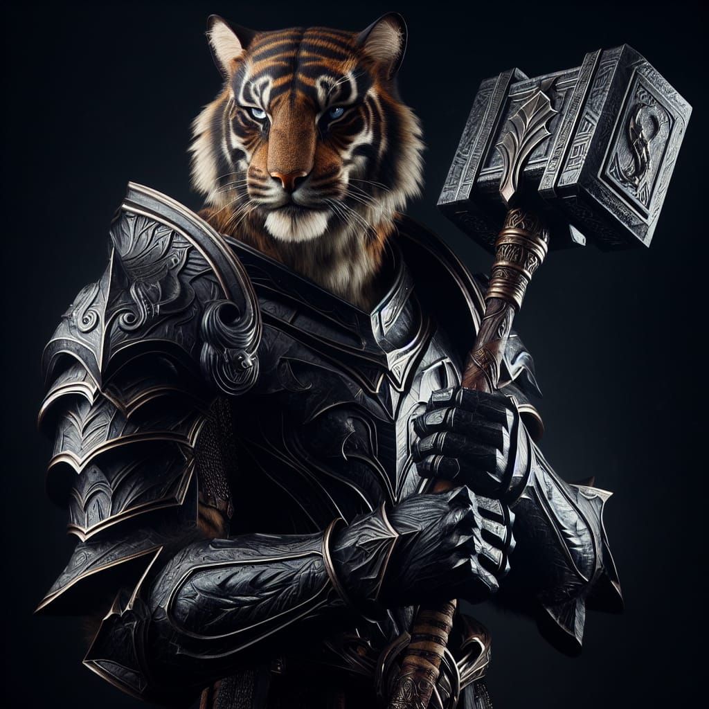 Jaxir Stormstride - Tiger Tabaxi barbarian of the Thunder Dance clan