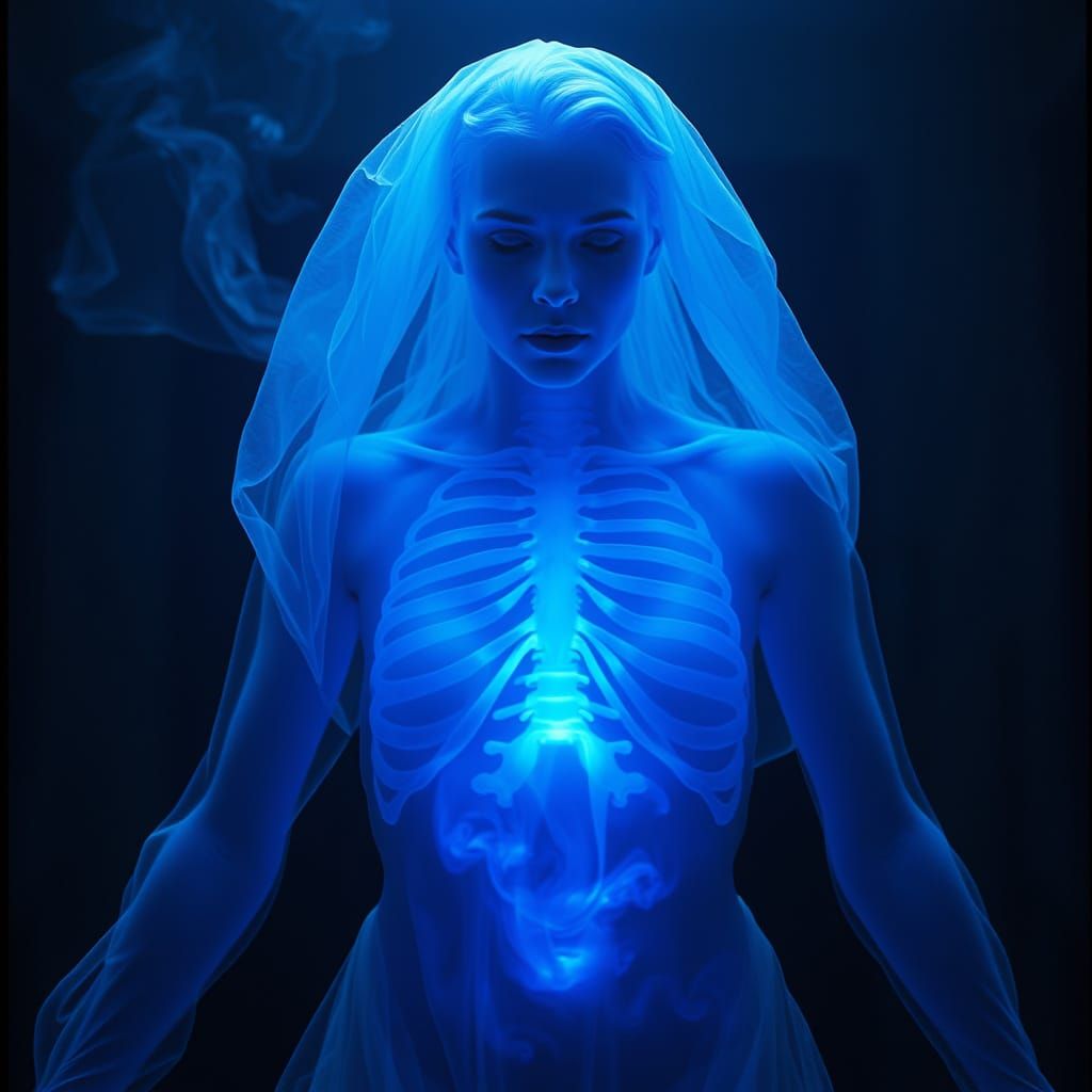 Blue Lady Ghost in Haunted Mansion