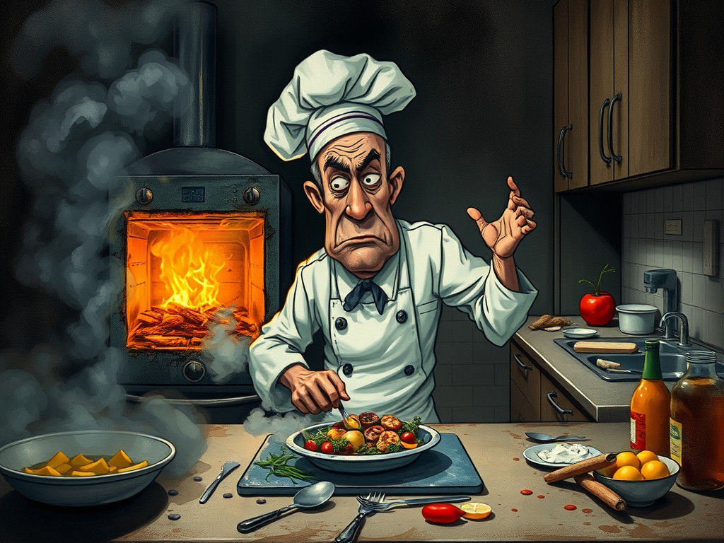 Burnt Offerings: Frustrated Chef in a Smoky Kitchen