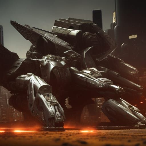 Intricate Sci-Fi Carnage Mech in 8K