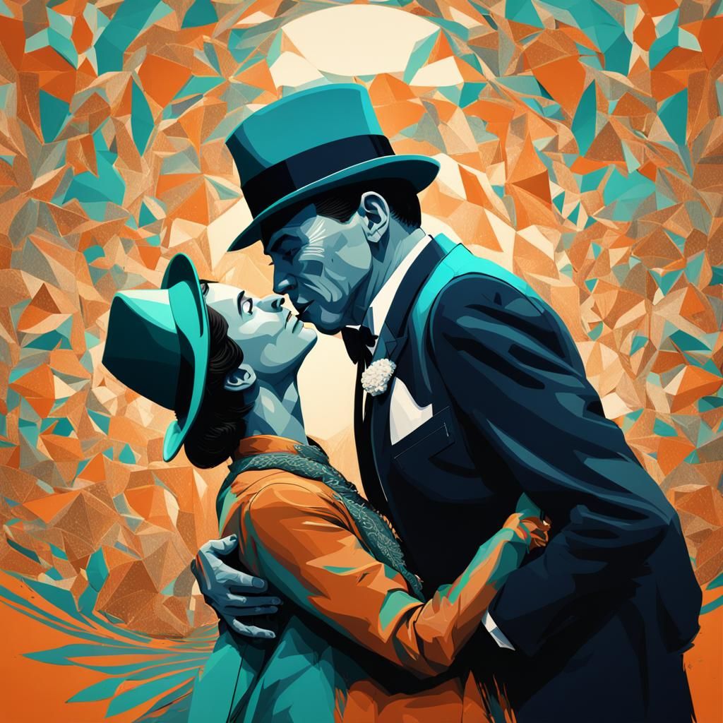 Frank Sinatra and Penguin: Surreal Concept Art