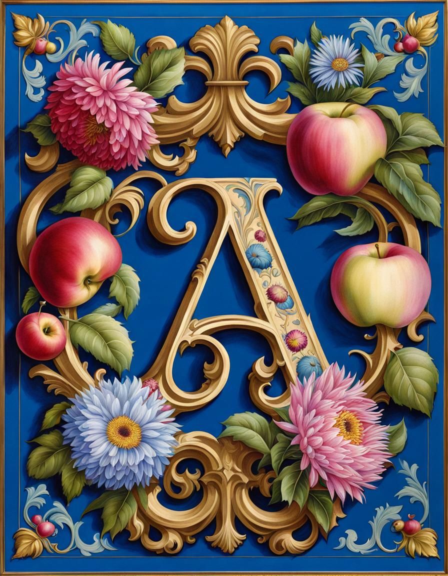 A is for Apple and Aster.  An Astonishing start to the Alphabet.