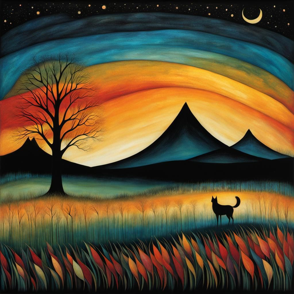 Surreal Landscape Inspired by Expressionist Masters