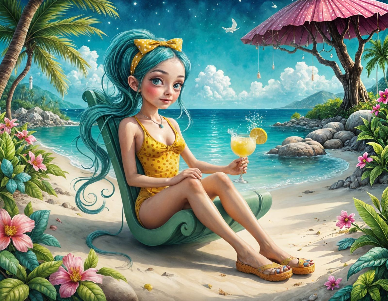 Whimsical Bohemian Beach Goddess