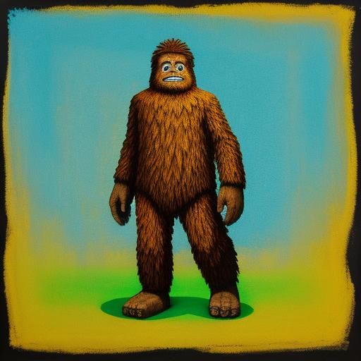 Abstract Big Foot Artwork in Complementary Colors