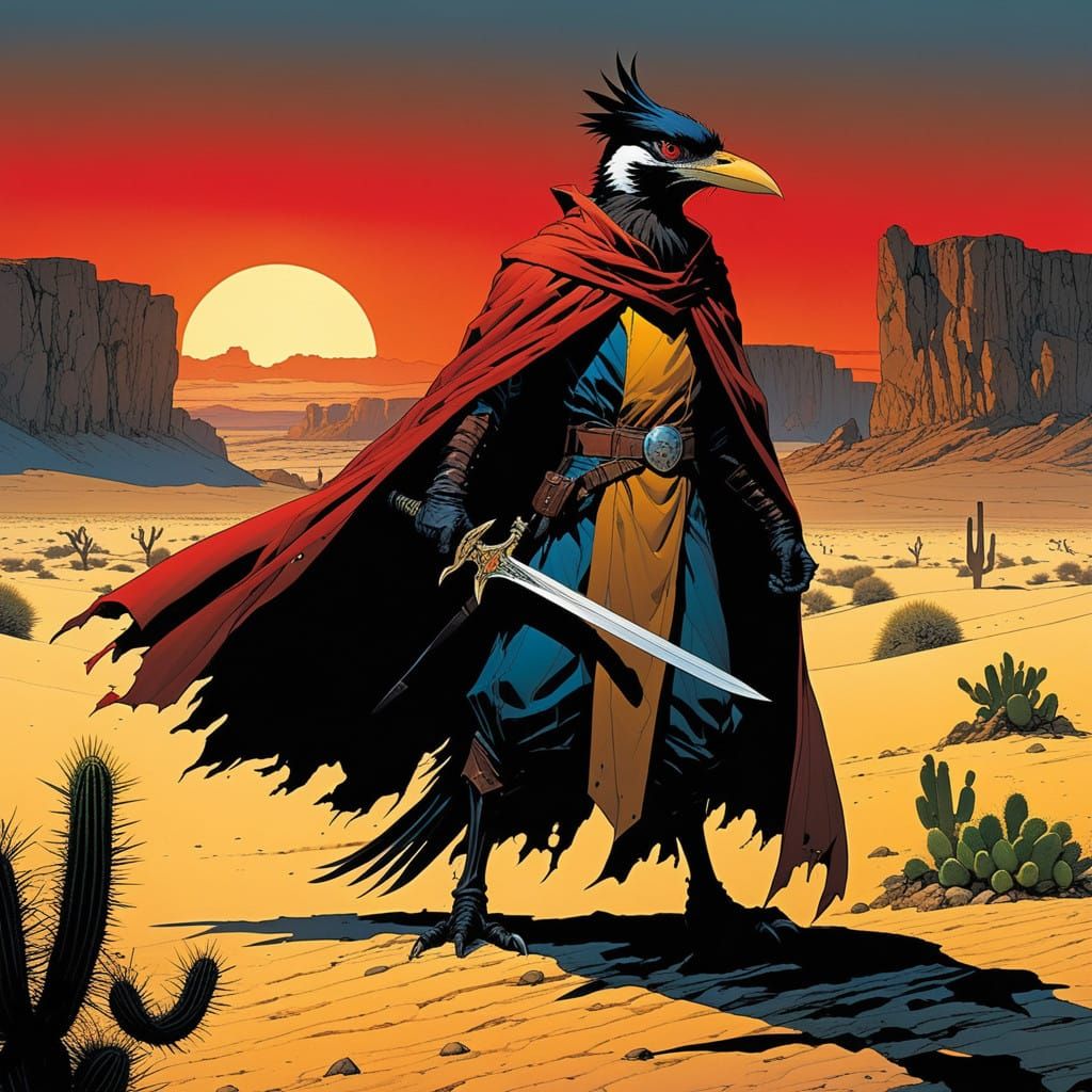 Desert Avenger with Bloody Dagger