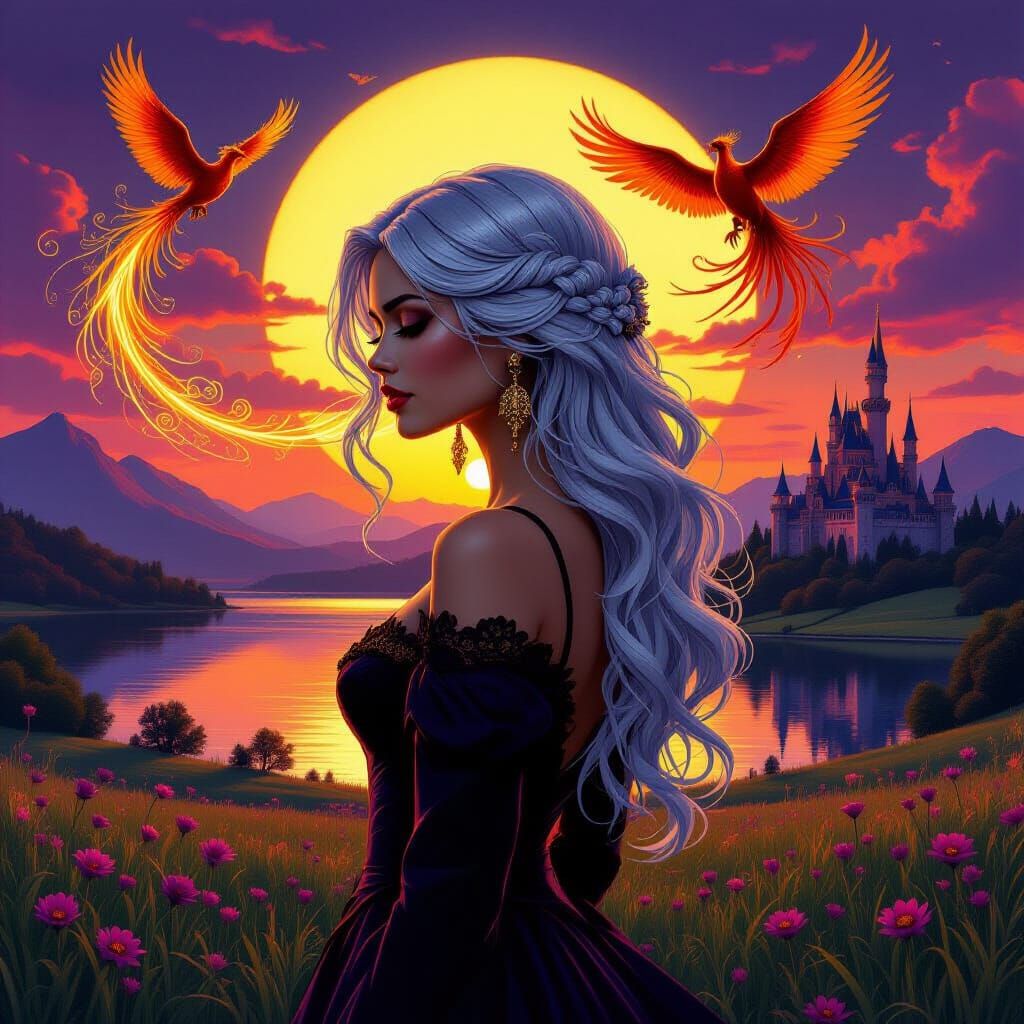 A mesmerizing blend of nature and artistry, featuring a fema...