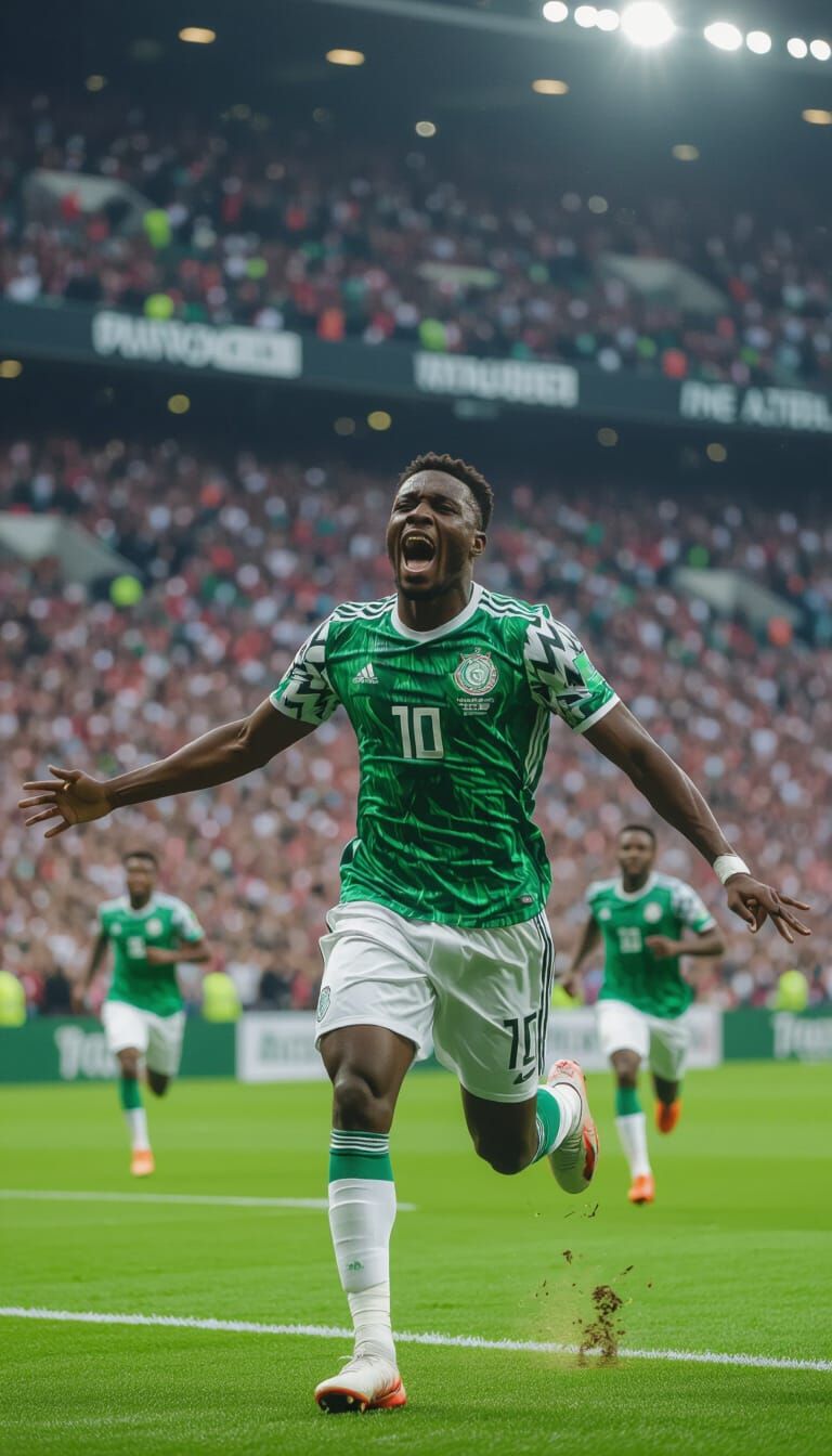 Victor Osimhen Scores Goal in Crowded Super Eagles Stadium