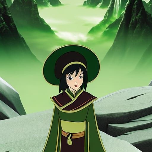 Toph Beifong in Green Robes