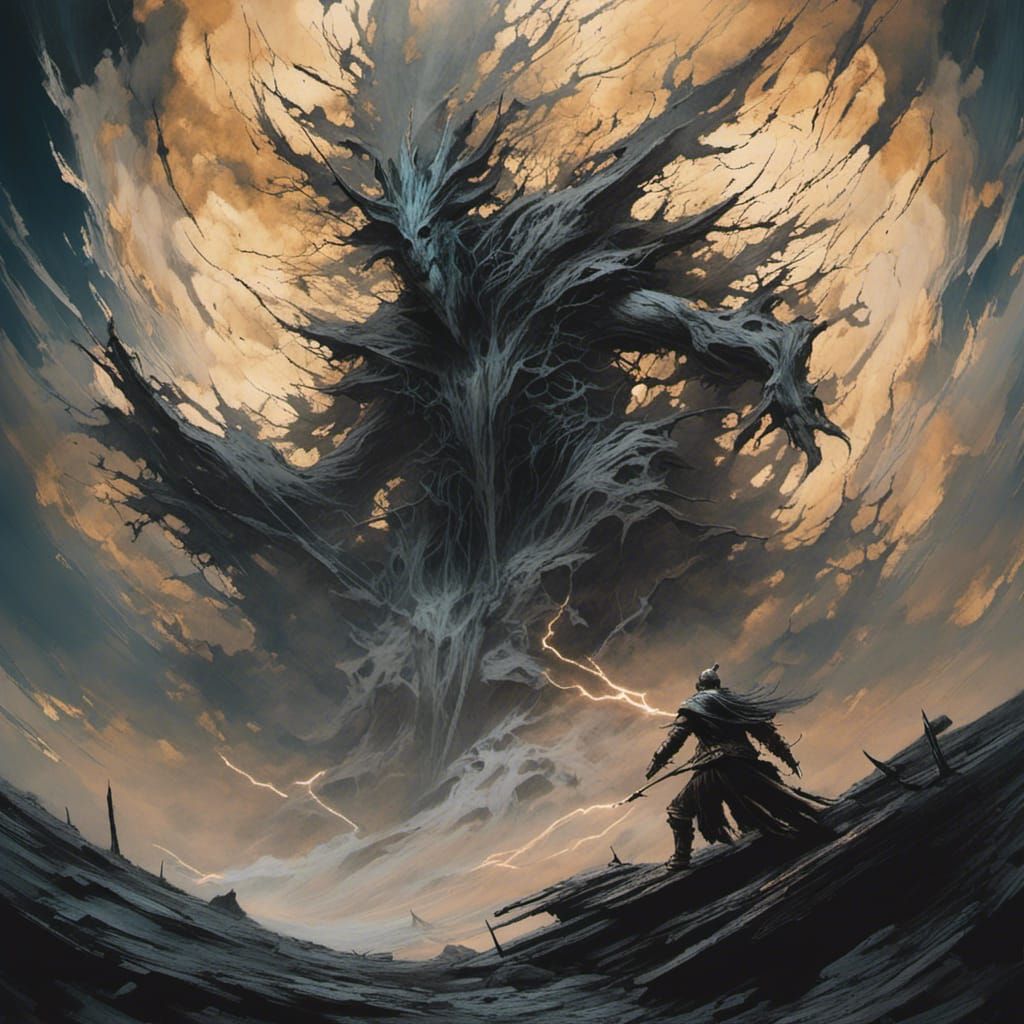 Whitestrake's Retribution in Ink Art Style