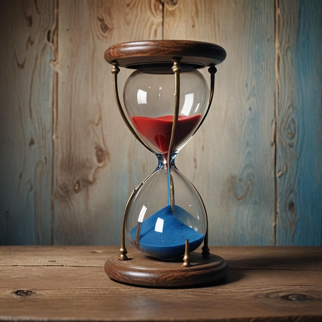 Enchanted Hourglass in Magical Realism Style