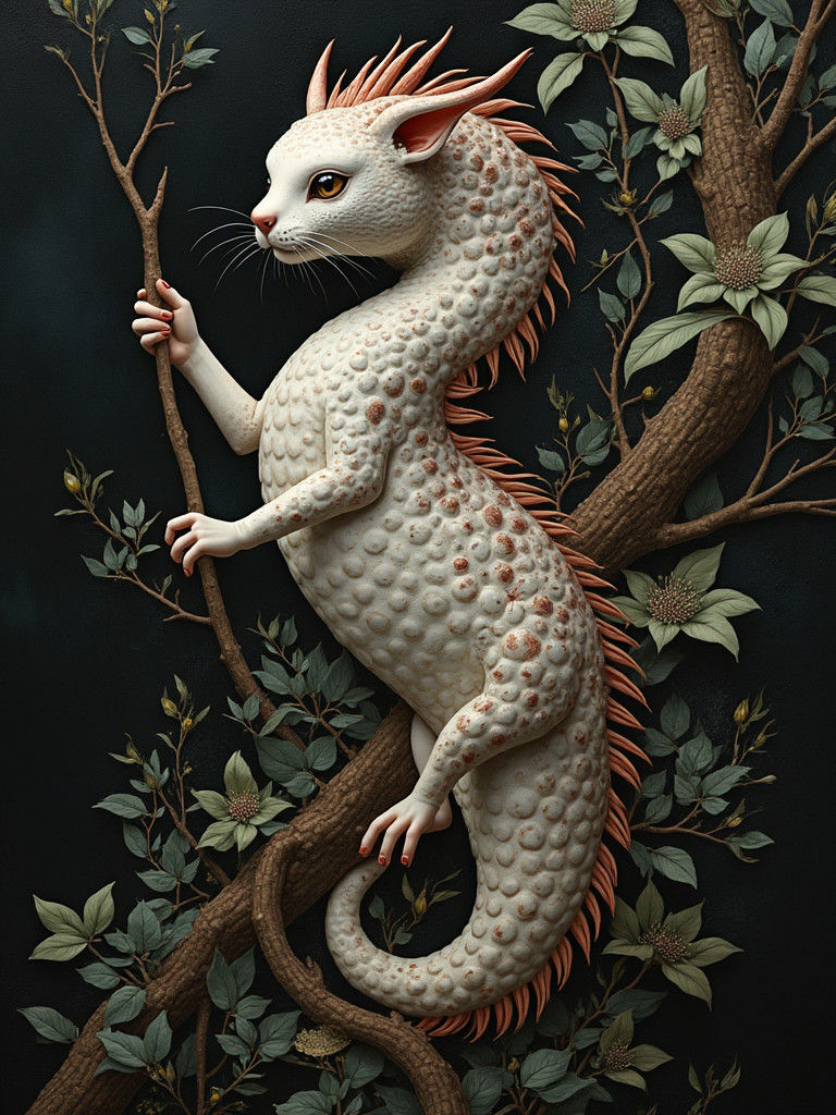 Melancholic Portrait in Dark Tsingy Landscape