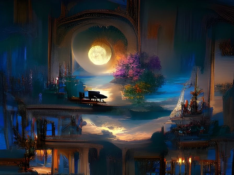 Moonlight Sonata: Digital Art Masterpiece in 8K