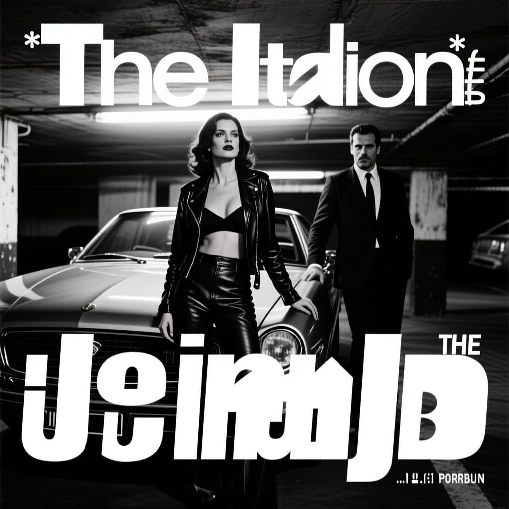 Italian Mob Couple in Noir Film Style