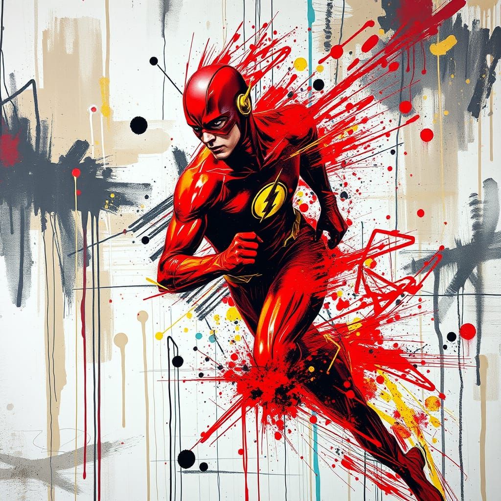 The Flash Disintegrating: Urban Street Art Mural