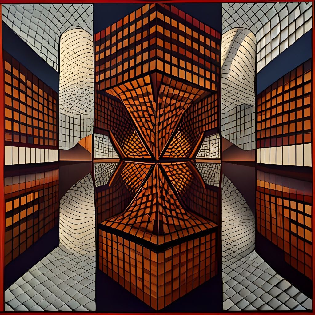 Abstract Endlessness in Op Art Style