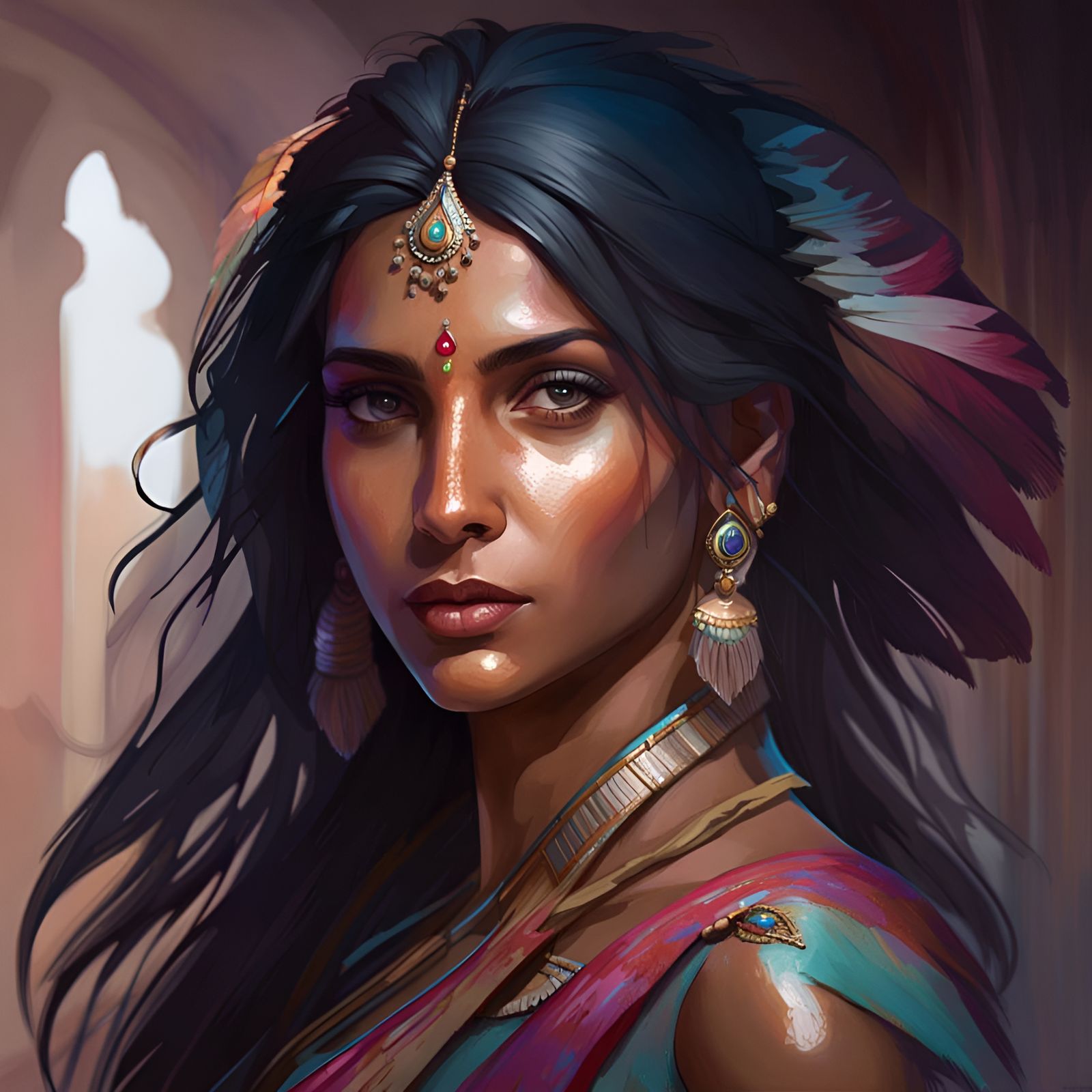 Beautiful Indian Woman Portrait in Unreal Engine 5