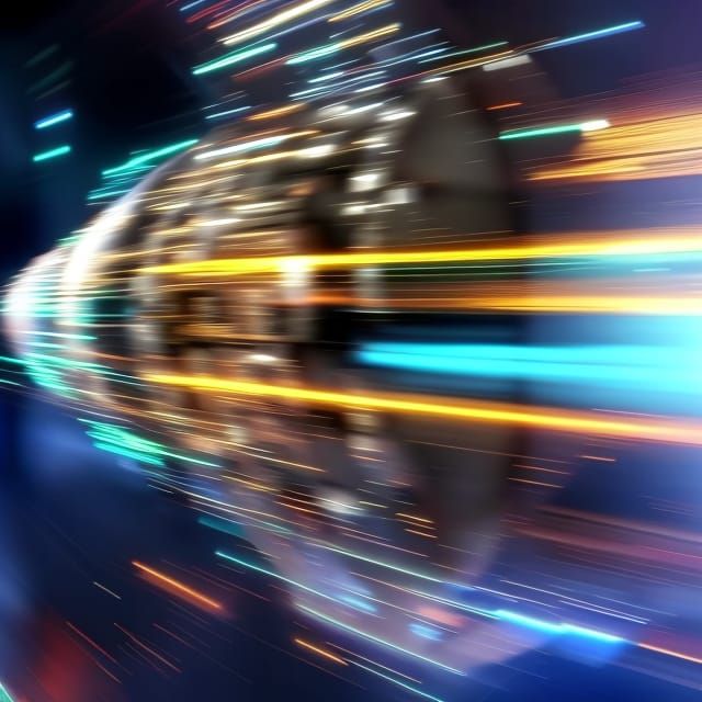 Hyperdetailed Spaceship Flyby at Warp Speed