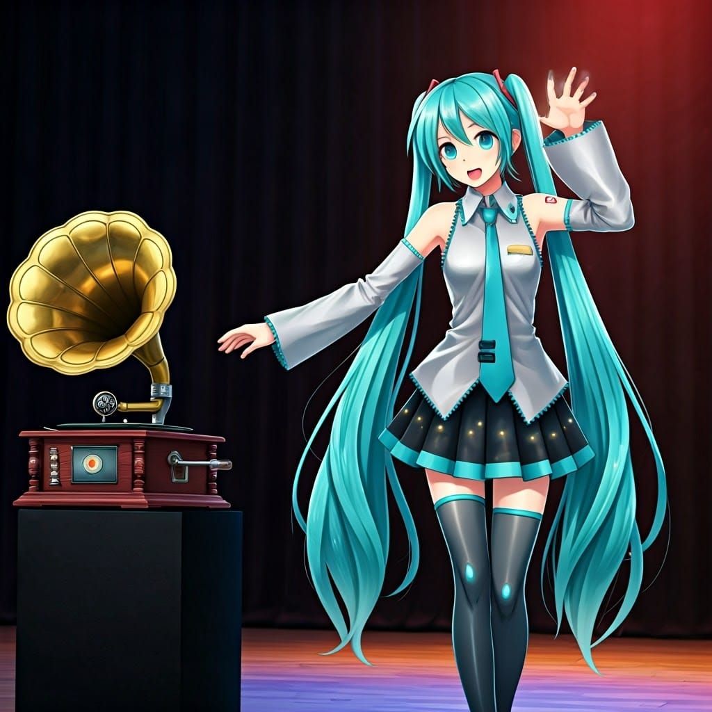 Hatsune Miku's Gramophone Talent Show Performance