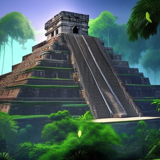 Mayan Jungle Temple Concept Art